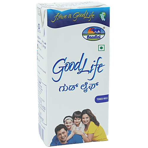 Nandini GoodLife Toned Milk, 1 L Carton