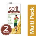 Sofit Soya Milk - Kesar Pista, 2x1 L Multipack