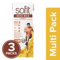 Sofit Soya Milk - Mango, 3x200 ml Multipack