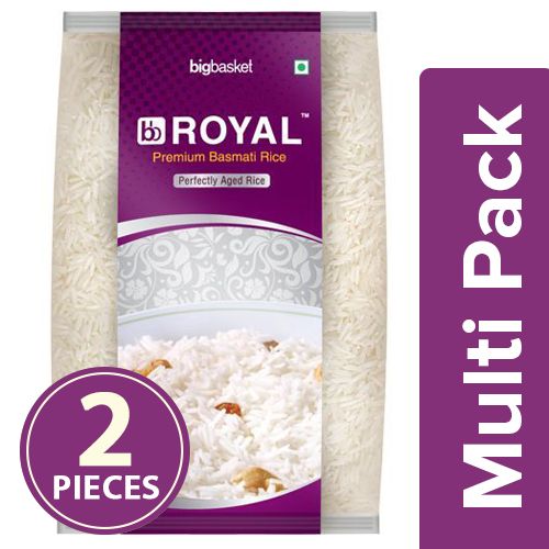 bb Royal Basmati Rice - Premium, 2x1 kg Multipack