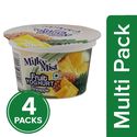 Milky Mist Fruit Yoghurt - Pineapple, 4x100 ml Multipack