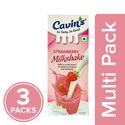 Cavins Milkshake - Strawberry, 3x180 ml Multipack