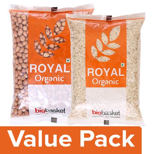 bb Royal Organic - Poha 1 kg + Organic - Raw Peanuts 500 gm, 1 kg