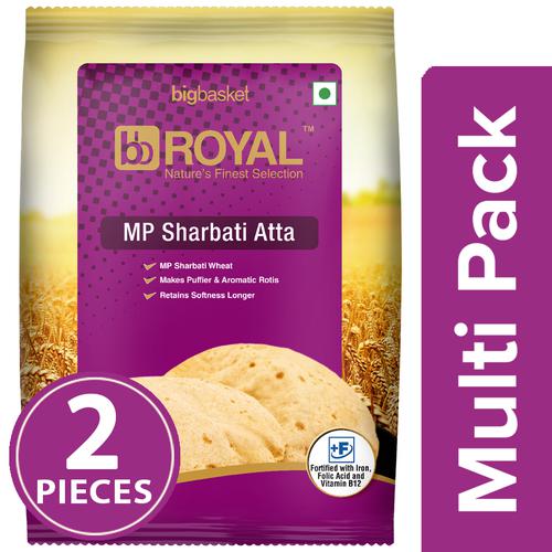 bb Royal 100% MP Sharbati Atta, 2x1 kg Multipack