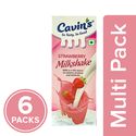 Cavins Milkshake- Strawberry, 6x180 ml Multipack