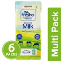 Fresho Organic Certified Organic Skimmed UHT Milk, 6X1 L (Multipack)