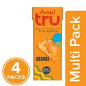Amul Tru Orange, 4x200 ml Multipack