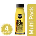 Raw Pressery Protein Milkshake - Banana + Honey, 4x200 ml Multipack
