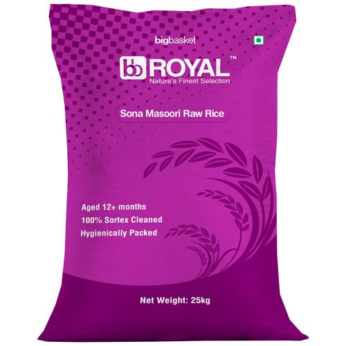 bb Royal Sona Masoori Raw Rice, 25 kg (12 - 17 Months Old)