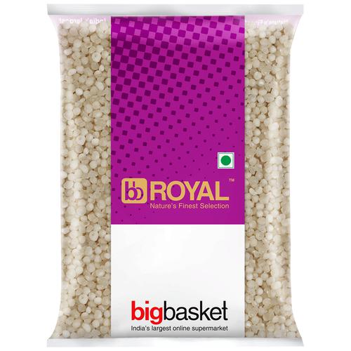 bb Royal Sabudana - White, Medium, 1 kg Pouch