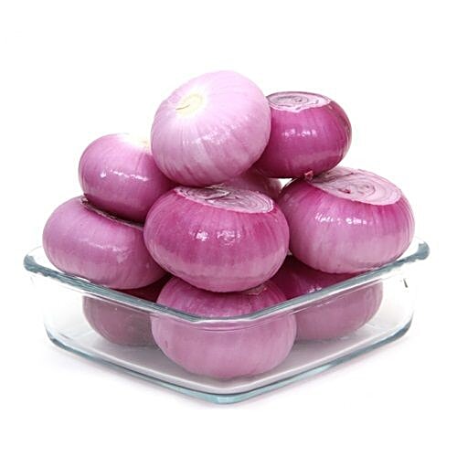 Fresho Red Onion Skinned - Peeled, 1 kg