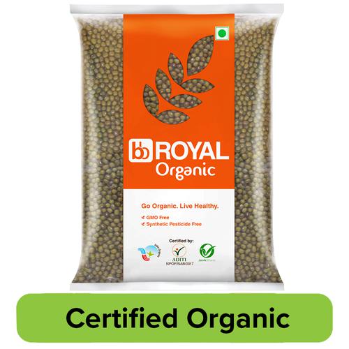 bb Royal Organic - Green Moong Whole / Pachai Parupu / Payatham Paruppu / Pasipayir, 1 kg
