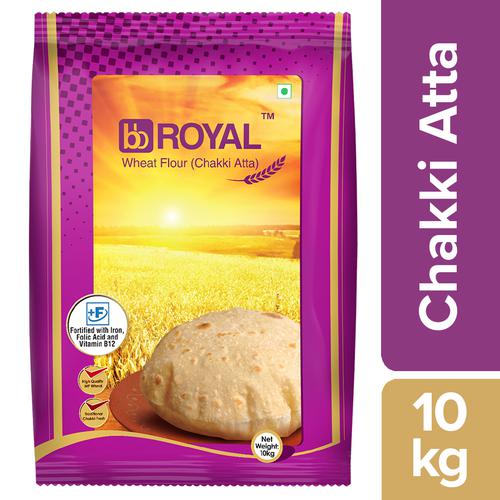 bb Royal Superior Chakki Wheat Atta - Fortified, 10 kg