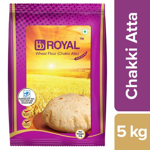 bb Royal Superior Chakki Wheat Atta - Fortified, 5 kg