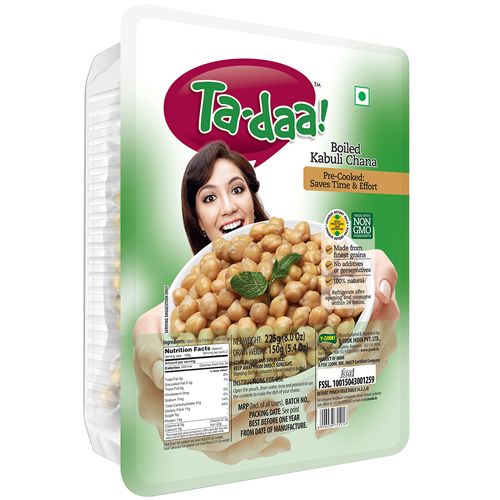 Tadaa Boiled Kabuli Chana, 225 g Tray