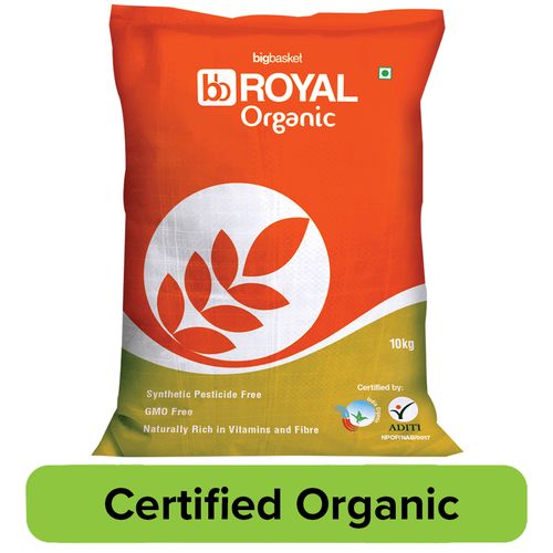 bb Royal Organic Sona Masoori Semi Brown Rice - Handpounded, 10 Kg