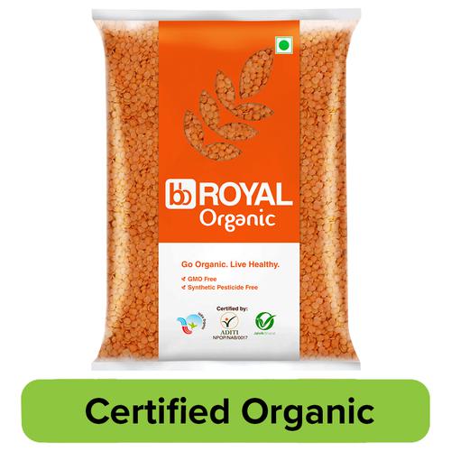 bb Royal Organic - Red Masoor Dal, Unpolished, 2 kg