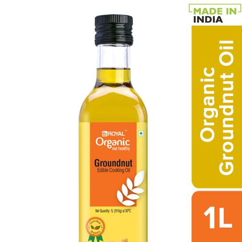 BB Royal Organic Cold Pressed Groundnut Cooking Oil, 1 L